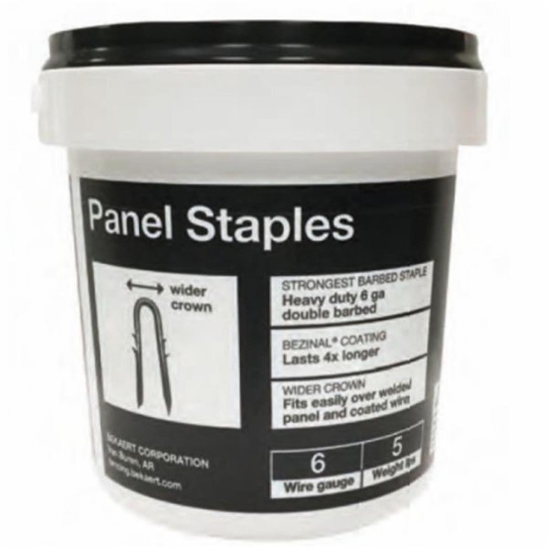 Bekaert Panel Staples Pail, 6 Gauge & 2.5 in. 5 lbs BE600935